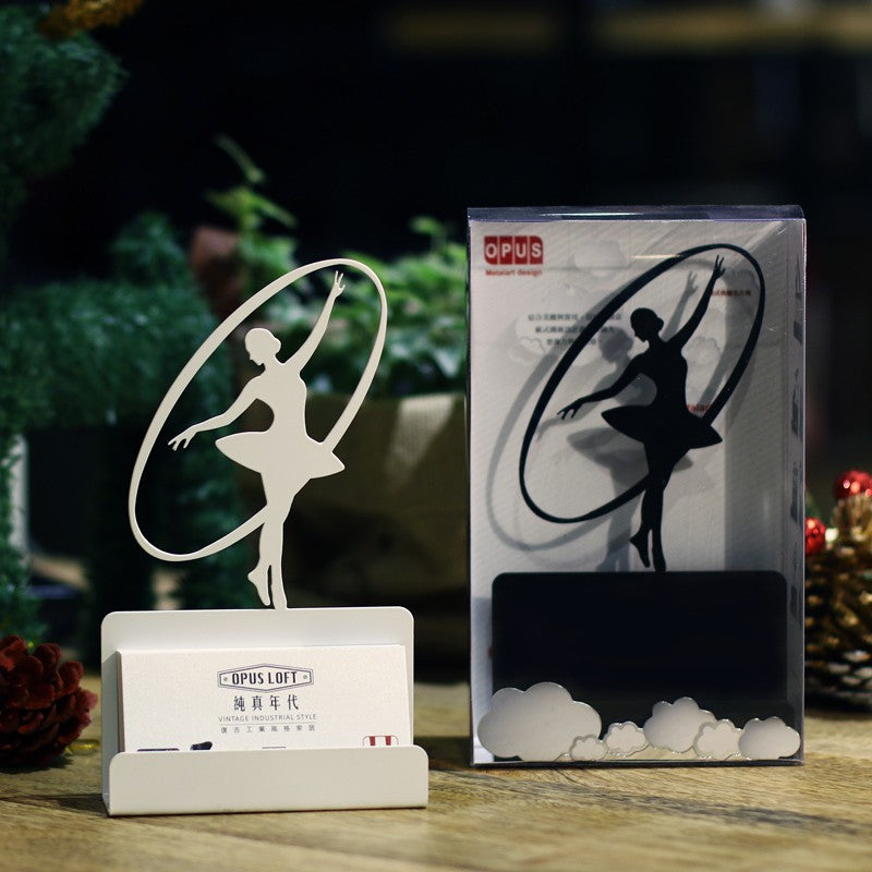 歐式鐵藝名片座《芭蕾-經典黑》展示名片架 聖誕節禮物 金屬商務收納名片盒 舞者舞蹈 OPUS東齊金工 CA-ba10B