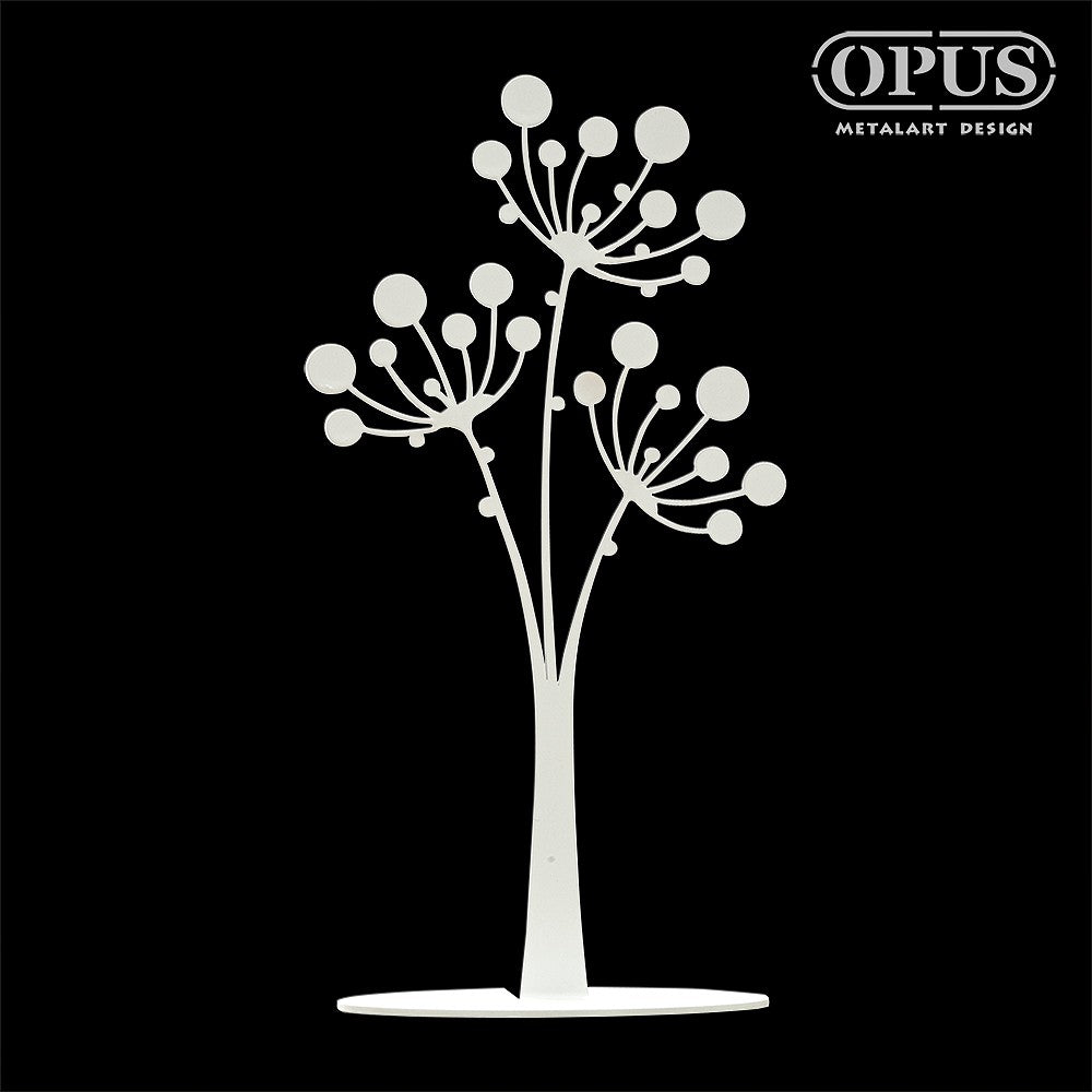 OPUS 歐式鐵藝 蒲公英飾品架 (優雅白) 金屬首飾座 戒指項鍊架 吊飾收納擺飾 聖誕 交換 禮物 PI-fl04W