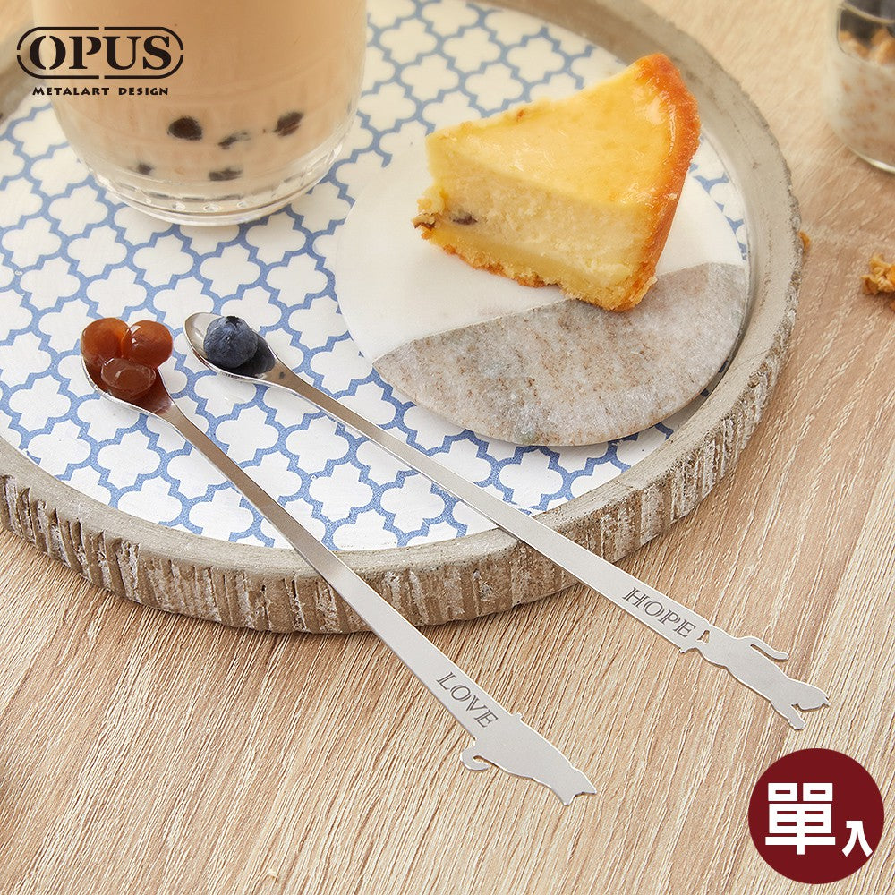 當貓咪來攪和/攪拌匙《不鏽鋼長湯匙》 420食用級不鏽鋼 英文字母湯匙 餐具 OPUS東齊金工 SP-ca02-L&H