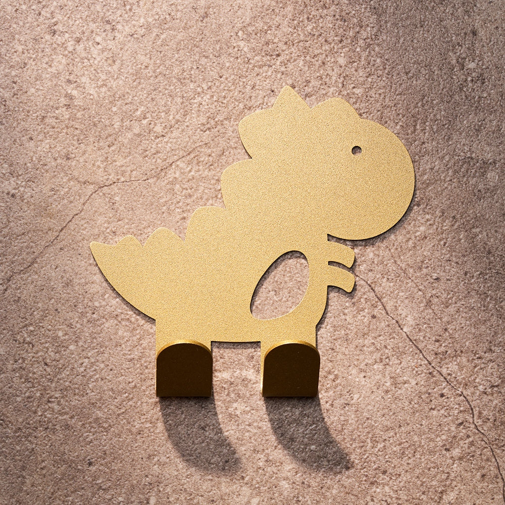 歐式鐵藝壁飾掛勾《恐龍狂想曲》No.5暴龍 (金1入) 收納無痕掛鉤【OPUS東齊金工】HO-di16-rex(G)