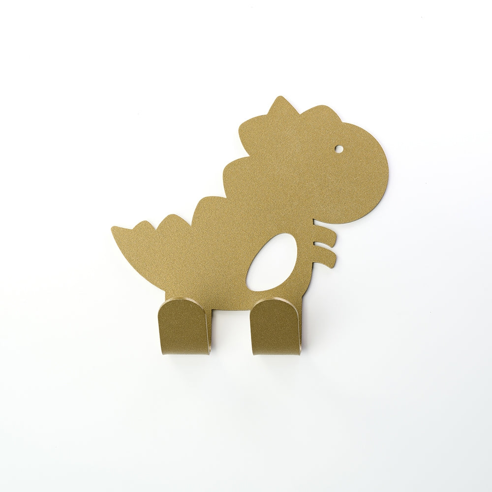 歐式鐵藝壁飾掛勾《恐龍狂想曲》No.5暴龍 (金1入) 收納無痕掛鉤【OPUS東齊金工】HO-di16-rex(G)