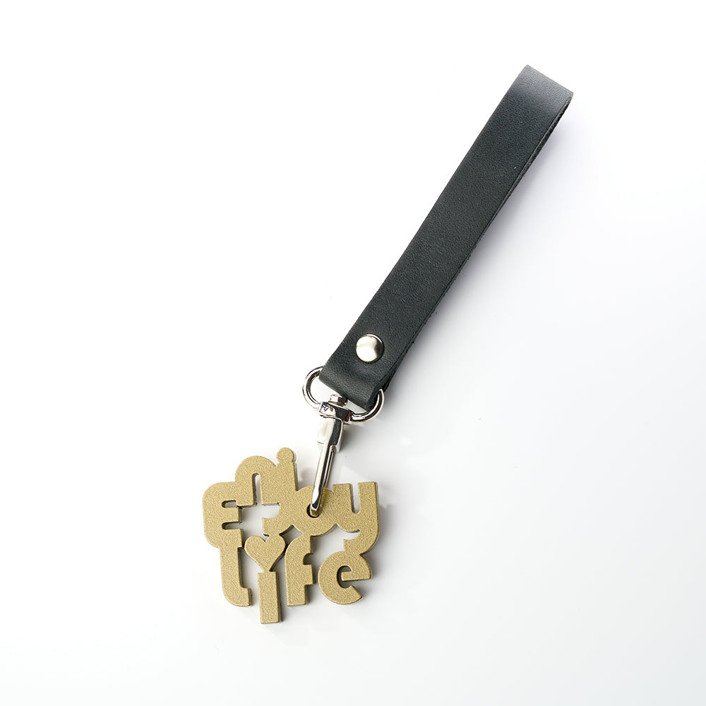 歐式鐵藝鑰匙圈吊飾《小日子/Enjoy Life》(4款任選) 金屬造型皮飾扣環 植鞣皮革 聖誕禮物【OPUS東齊金工】