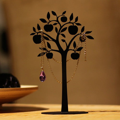 OPUS 歐式鐵藝 蘋果樹飾品架 (黑) 金屬首飾座 戒指項鍊架 小物收納 擺飾 聖誕交換禮物推薦派對 PI-ap02B