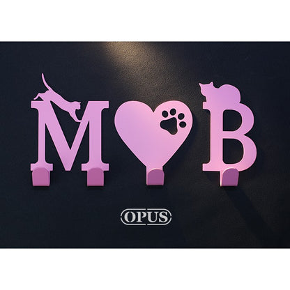 【OPUS東齊金工】當貓咪遇上符號heart 《質感粉》壁飾掛勾