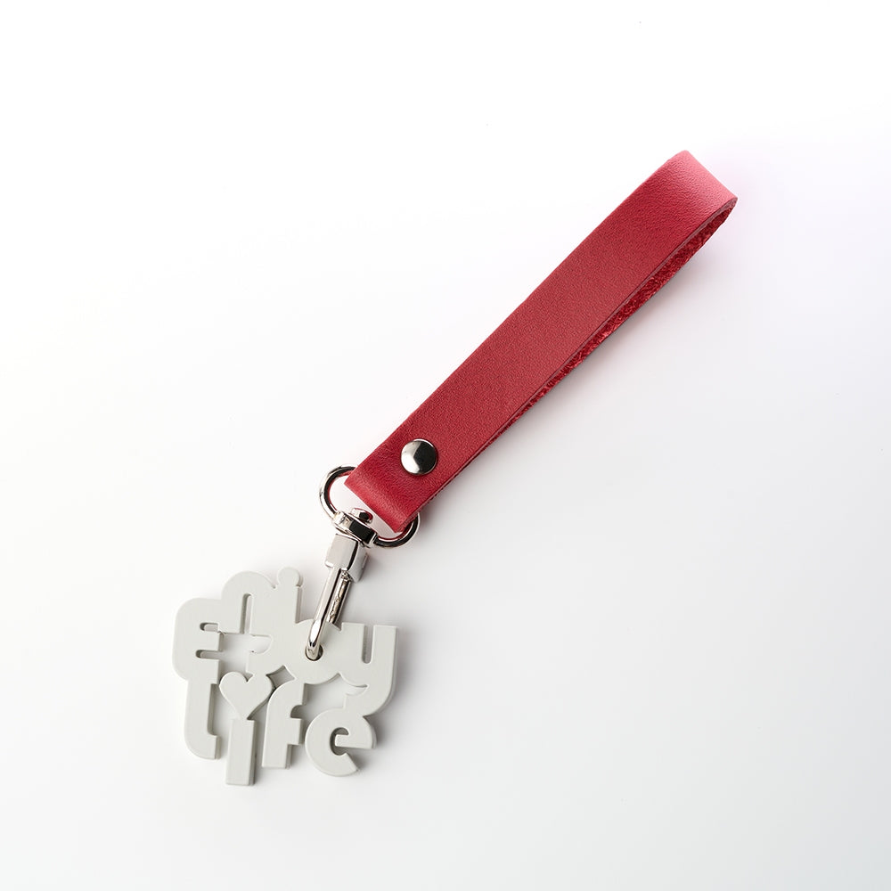歐式鐵藝鑰匙圈吊飾《小日子/Enjoy Life》(4款任選) 金屬造型皮飾扣環 植鞣皮革 聖誕禮物【OPUS東齊金工】